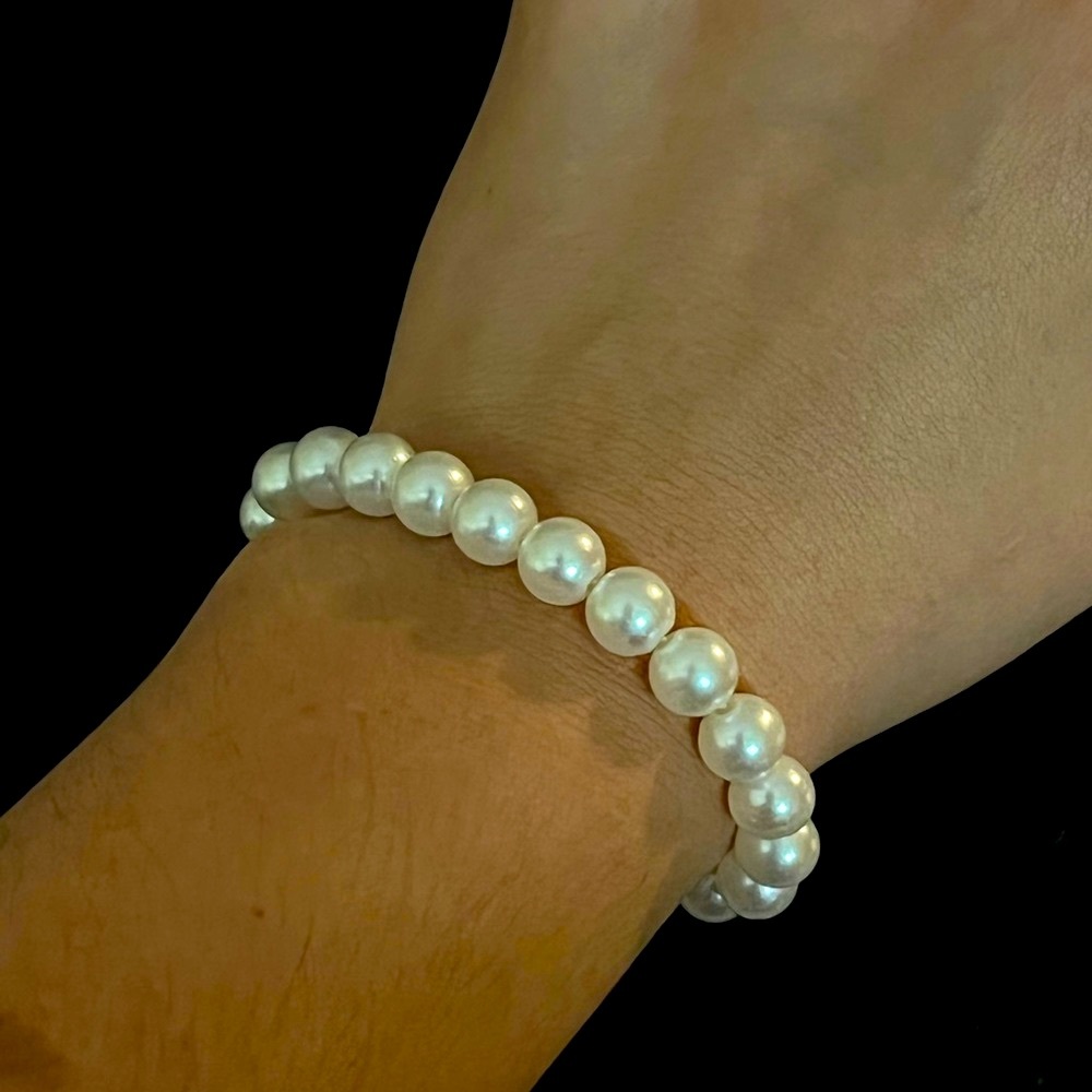 Simple Pearl Elastic Bracelet